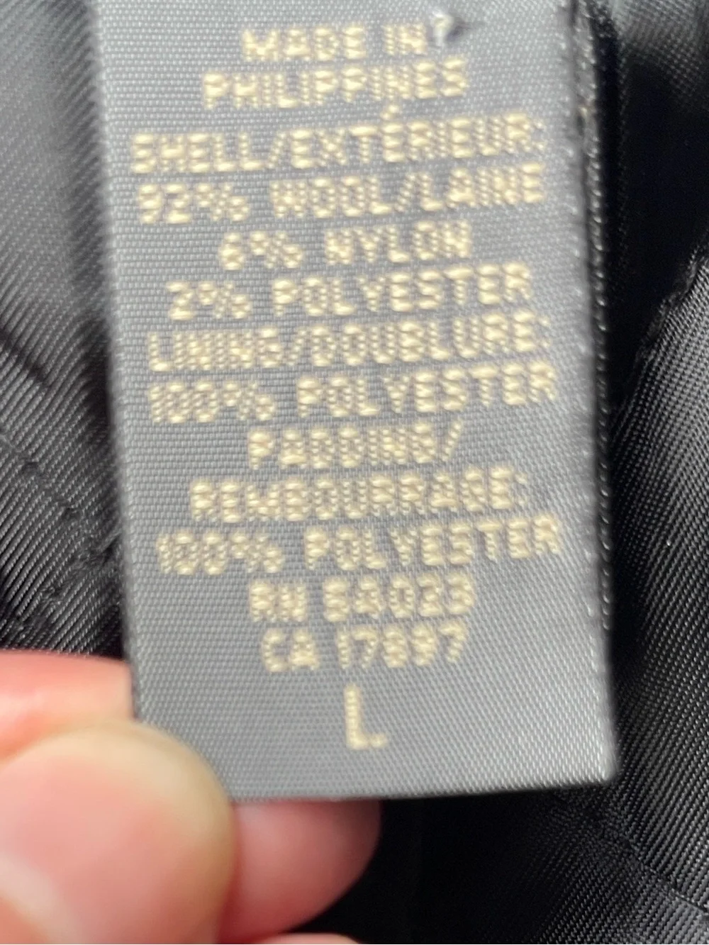 Banana Republic Black Wool Double-Breasted Peacoat